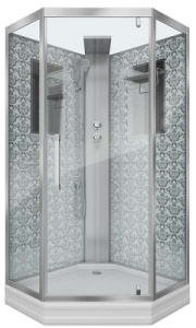 Душевая кабина Niagara NG-7717WBK / NG-7799WBK, 100х100, прозрачный
