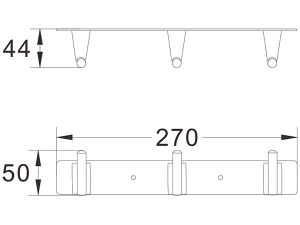 Планка с крючками Shevanik SG5731H / SG5741H