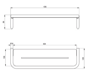 Полка Deante Silia Gold BR ADI R511