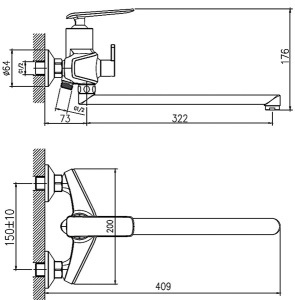 Смеситель для ванны Haiba HB22548-7