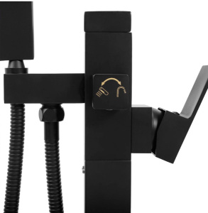 Смеситель для ванны Rea Tery black REA-B5304 напольный