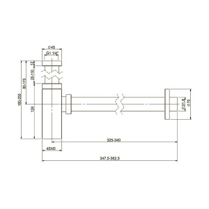 Сифон для умывальника Wellsee Drainage System 182111000 / 182112000, золото