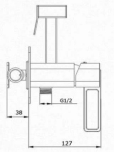 Смеситель встраиваемый Ganzer GZ12157-S с гигиеническим душем