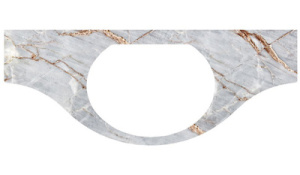 Столешница Belux Версаль 1400 мрамор с золотом Grafite П-04, 140х56, мрамор с золотом, графит матовый