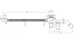 Сифон для ванны Filarete FL80W