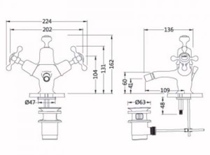 Смеситель для биде Gerhans K15002