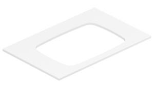 Столешница Belux LUNA-JAZZ-REC540 НП80 / НП100 белый матовый Solid Surface, 80, белый матовый