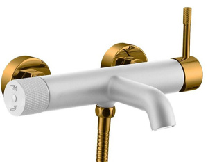 Смеситель для ванны Boheme Uno 463-WG White Gold