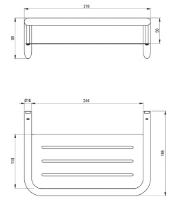 Полка Deante Silia Bronze BR ADI C551