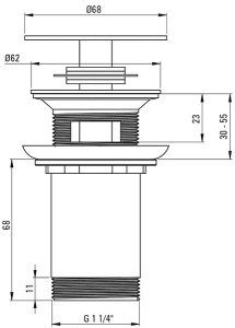 Донный клапан Deante Bronzo NHC_M10U