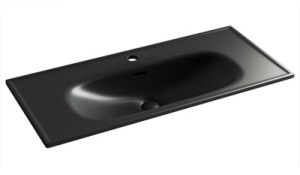 Умывальник CeramicaNova Sabo CN13002MB / CN13003MB, 101х46, черный матовый