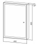 Шкаф-зеркало Silver Mirrors Киото 60