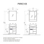 Шкаф-зеркало Акватон Рико 65 1A215202RIB90