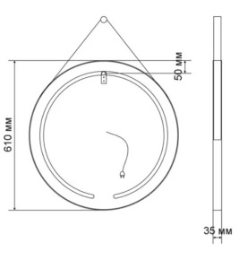Зеркало Vincea LED VLM-2N600+
