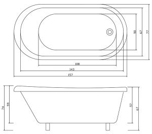 Акриловая ванна Cerutti Classic 150