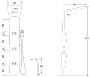 Гидромассажная панель Cerutti Arno BW CT9656