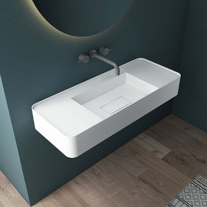 Умывальник Vincea Solid Surface VWB-6S380MW / VWB-6S312MW, 100х40