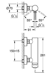 Смеситель для душа Grohe Essence 33636DA1 / 33636DL1