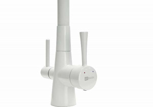 Смеситель для кухонной мойки Lemark Comfort LM3075W / LM3075C-White / LM3075G-White с подключением к системе очистки воды, хром, белый