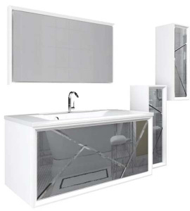 Тумба под умывальник 1Marka Seattle 90П 1в.я. Mosaic Mirror