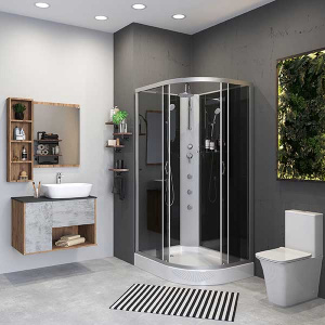 Душевая кабина Niagara Classic NG-3512-14BKTG, 120х80, тонированный
