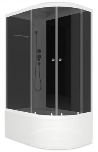 Душевая кабина Domani-Spa Delight 128 high черная тонированная, 120х80 L, тонированный