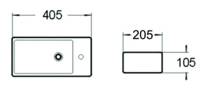 Умывальник SantiLine SL-2009L, 41х21, белый