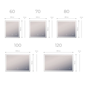 Зеркало Vigo Geometry Luxe 100 / 120, 100х70