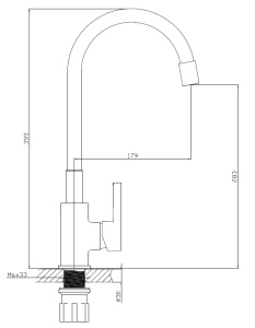 Смеситель для кухонной мойки Esko Coral CL 519 W