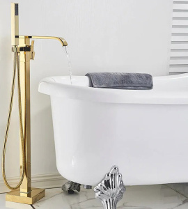 Смеситель для ванны Rea Carat Gold REA-B5231 напольный