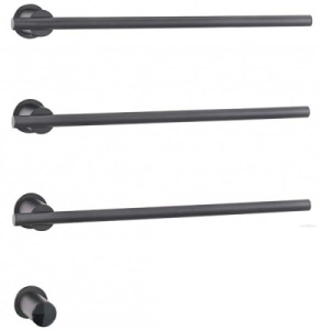 Полотенцесушитель Ganzer GZ96063-Q / GZ96064-Q / GZ96065-Q электрический встраиваемый, 50х30 3 перекладины, оружейная сталь