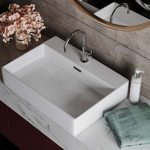 Умывальник Roxen Solo 570160 с креплениями к стене, 61х43