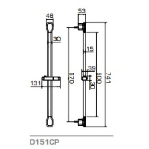 Душевая штанга Bravat D151CP-RUS