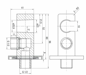Шланговое подключение Deante Cascada NAC 052K