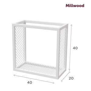 Полка Millwood Лофт 3 металлокаркас белый