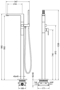 Смеситель для ванны Timo Selene 2210/00Y-CR напольный