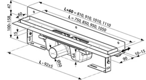 Душевой трап Ravak Ozw Chrome stainless, 75 см