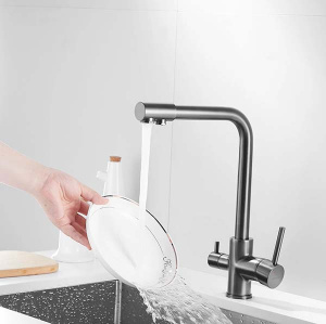Смеситель для кухонной мойки Shevanik S328T с подключением к фильтру воды