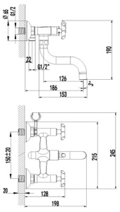 Смеситель для ванны Lemark Practica LM7512C