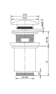 Донный клапан Kaiser 8011Bl
