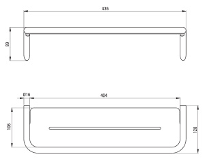 Полка Deante Silia Gold ADI Z511