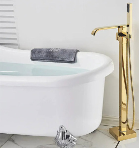 Смеситель для ванны Rea Carat Gold REA-B5231 напольный