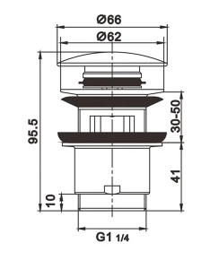 Донный клапан Rose RS01