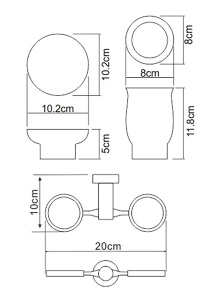Стакан Wasserkraft K-24226 с мыльницей