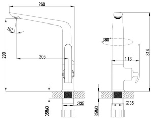 Смеситель для кухонной мойки Lemark Melange LM4905CW