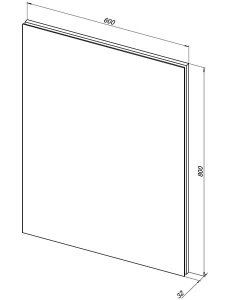 Зеркало Aquanet Гласс 60 / 80 / 100 / 120 Led, 60х80, белый глянец