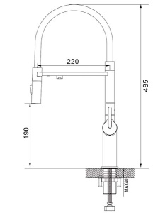 Смеситель для кухонной мойки Rose R458C под фильтр