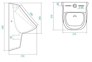 Писсуар Santek Гала 1WH301774