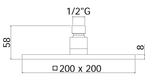Верхний душ Paffoni Syncro ZSOF075ST