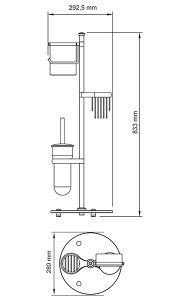 Многофункциональная стойка для туалета Wasserkraft K-1236